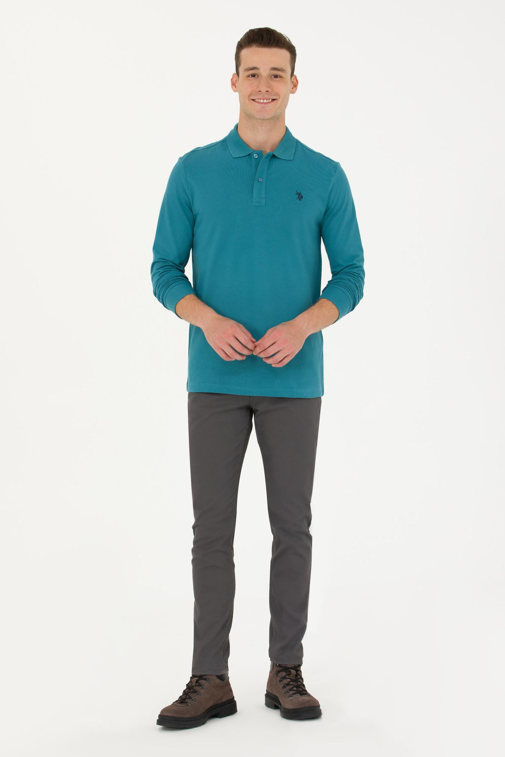 U. S. Polo Assn Мужские брюки из плотной ткани антрацитового цвета - U.s. polo assn фото 17