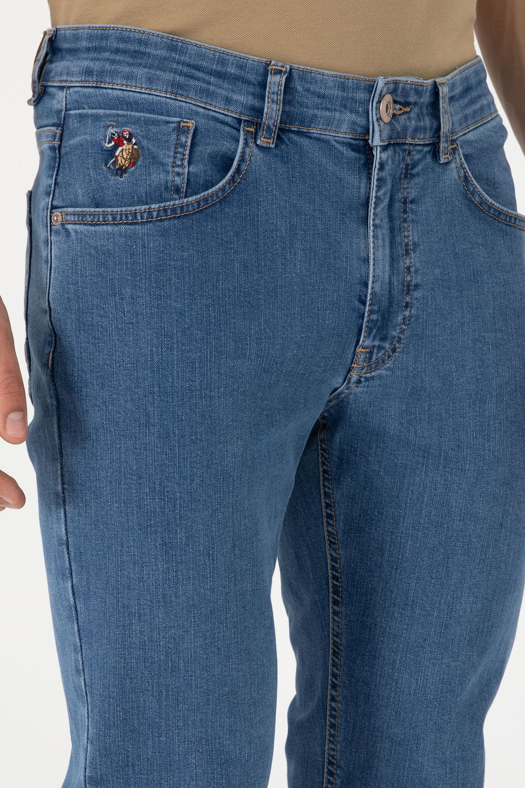 Erkek Mavi Straight Fit Jean Pantolon Sepette S_rpriz _ndirim - U.s. polo assn фото 11
