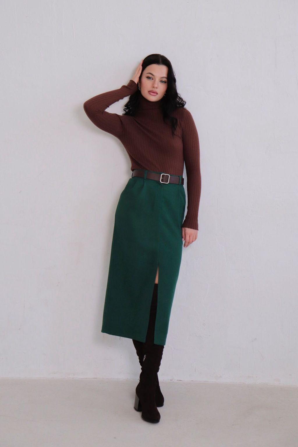 Юбка миди-макси с разрезом спереди - Martichelli фото 156