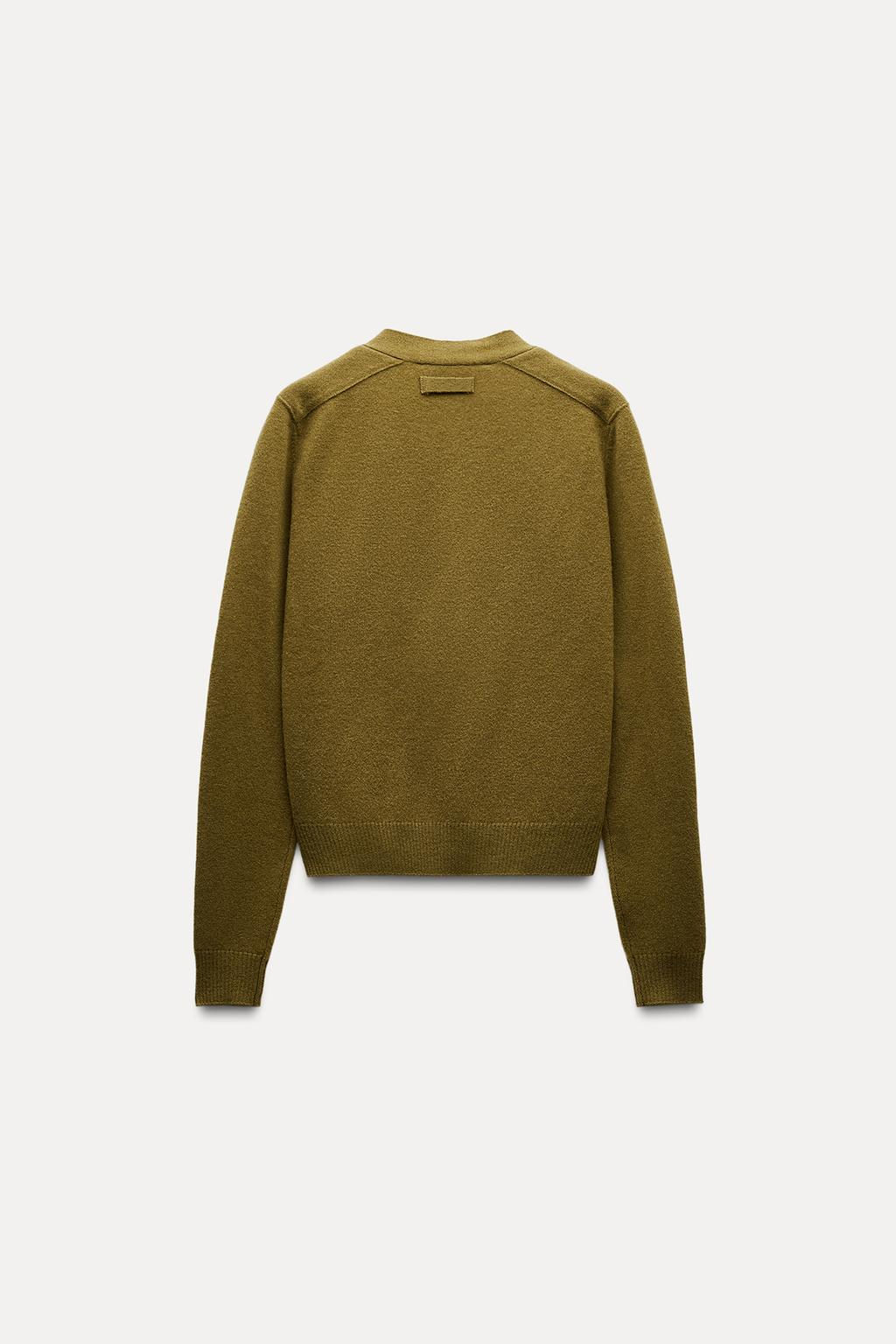 100% WOOL BASIC CARDIGAN - Zara фото 5