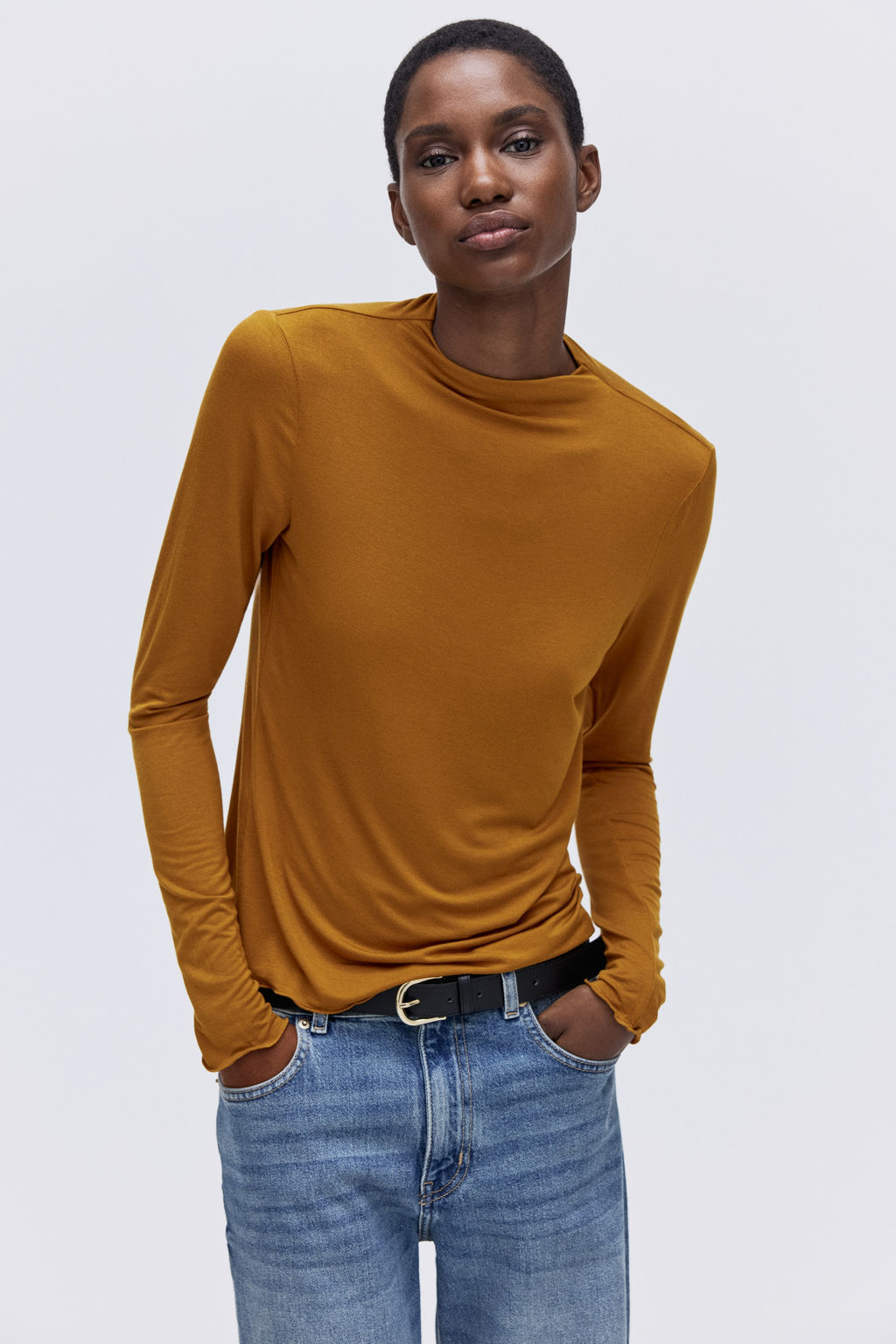 Top con cuello perkins - H&m фото 4