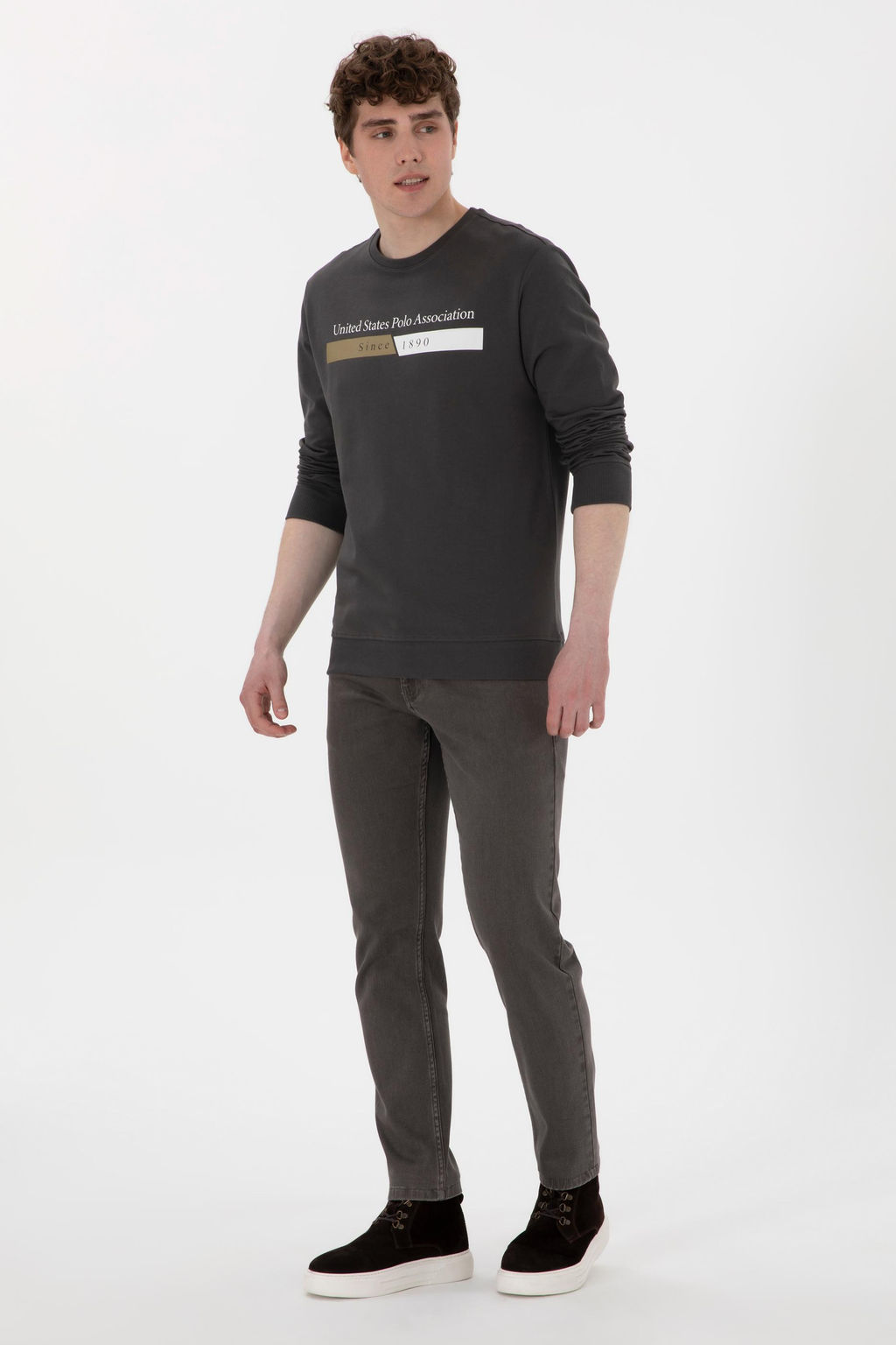 Erkek Antrasit Sweatshirt Sepette S_rpriz _ndirim - U.s. polo assn фото 4