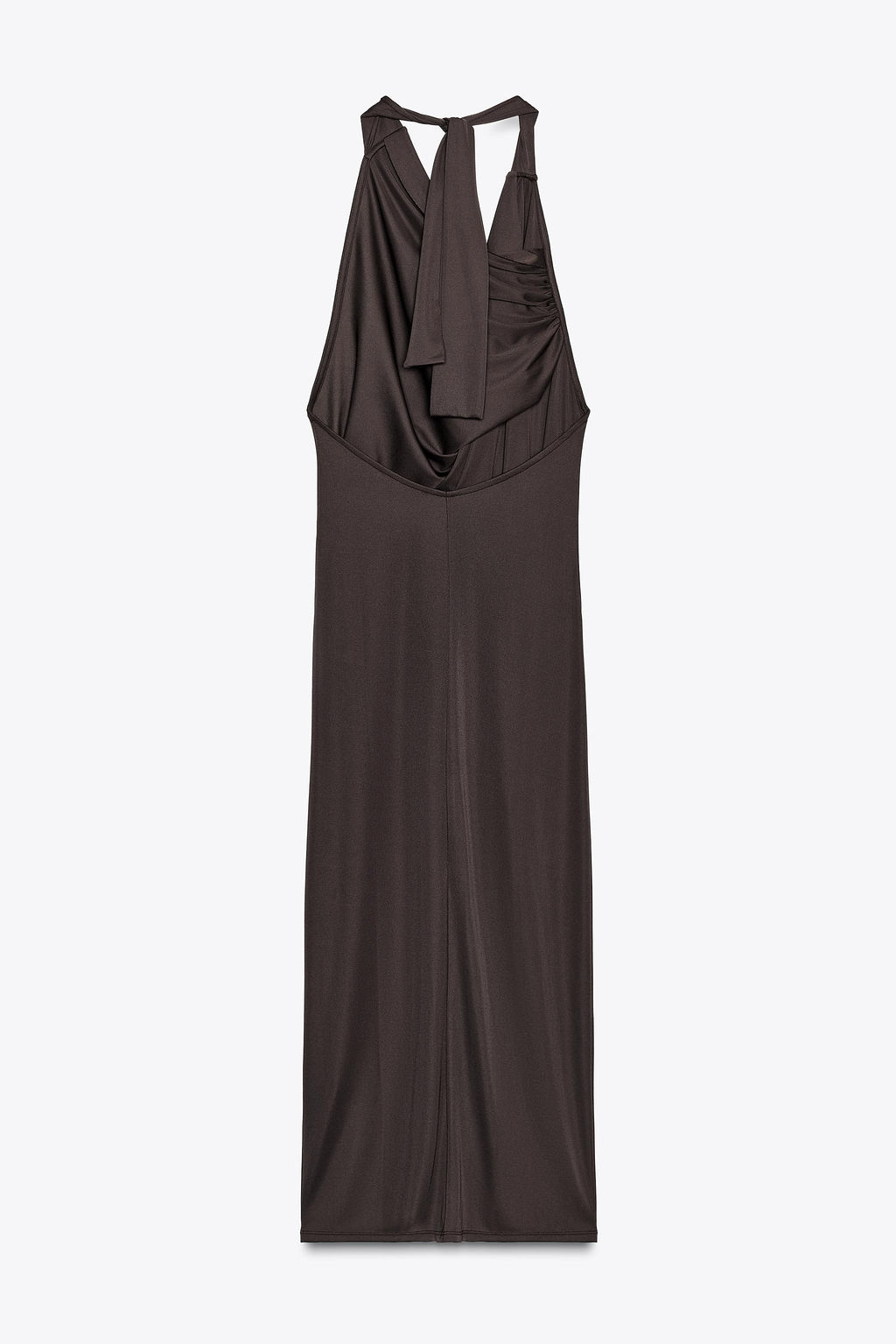 FLOWING NECKLINE DRESS WITH PLEATS - Zara фото 13