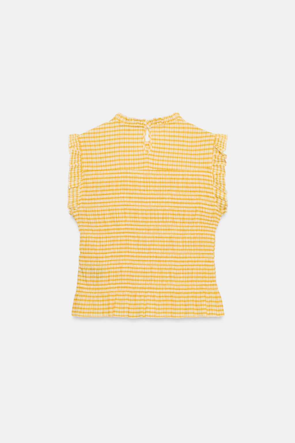 TOP NIDO DE ABEJA CUADRO VICHY / Crudo/Amarillo - Zara фото 7