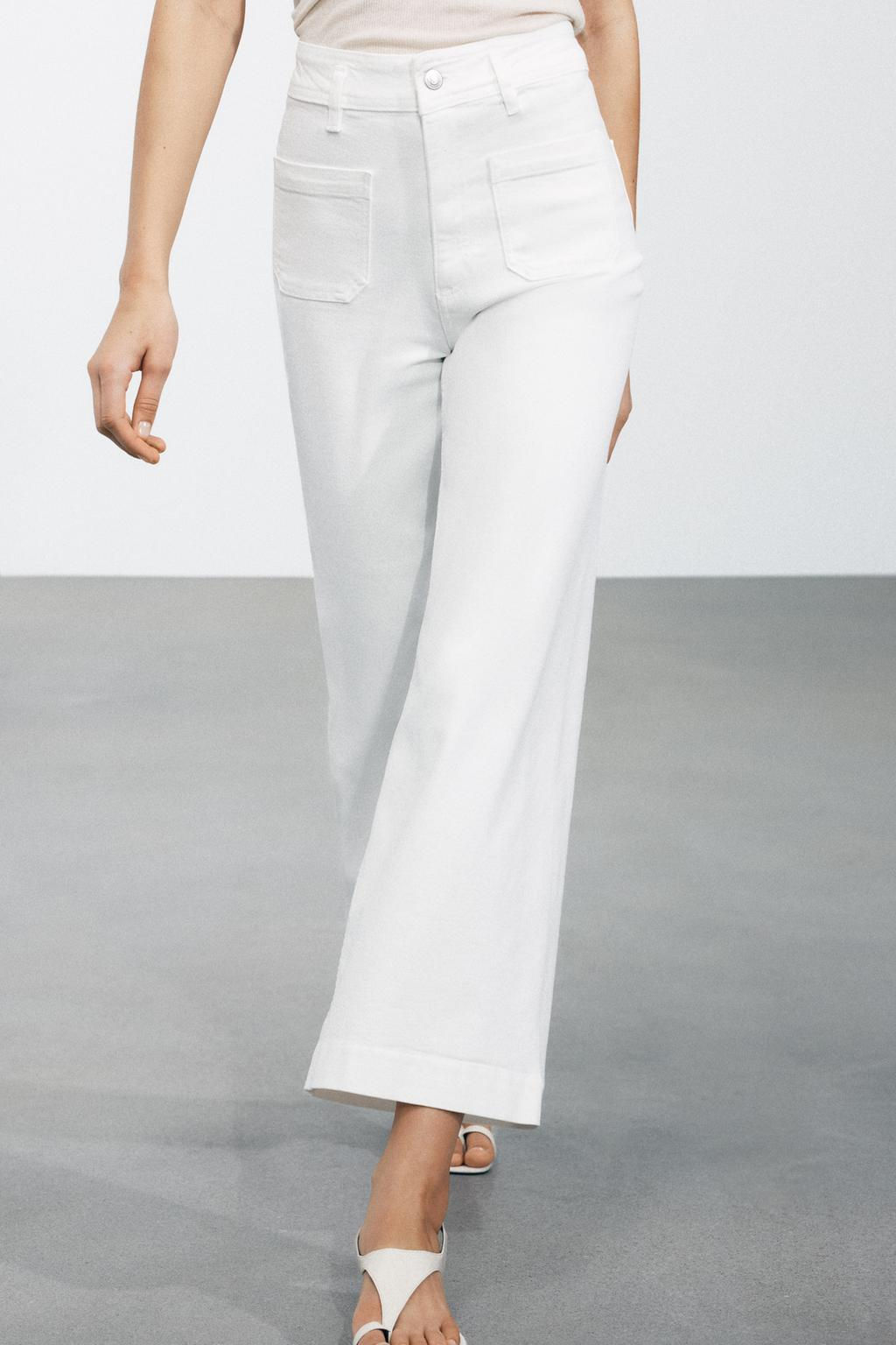 ZW COLLECTION WIDE-LEG HIGH-WAIST JEANS - Zara фото 8