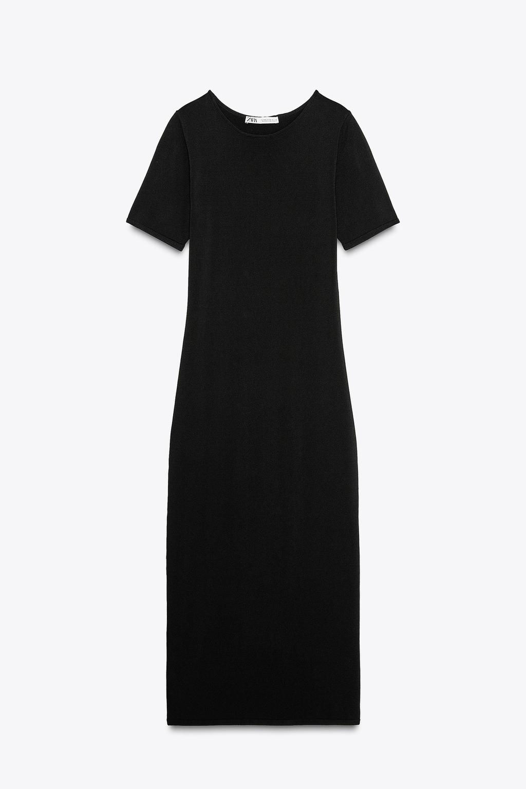 FITTED PLAIN KNIT MIDI DRESS - Zara фото 5
