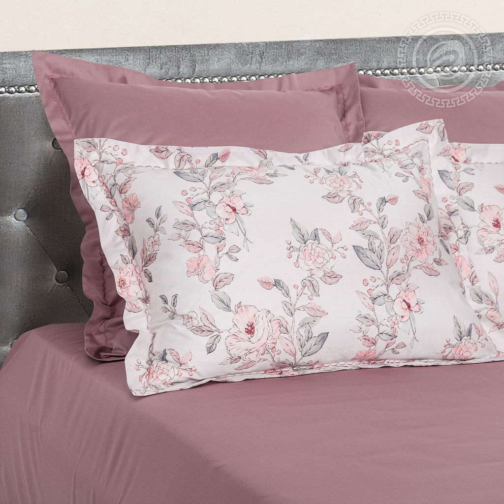 Постельное белье Мадлена (мако-сатин) Евро/Пододеяльник (молния, ушки): 1 шт.- 220*200; Простыня: 1 шт.- 260*240; Наволочка (молния, ушки): 2 шт.- 70*70; Наволочка (молния, ушки): 2 шт.- 50*70 Мако - сатин