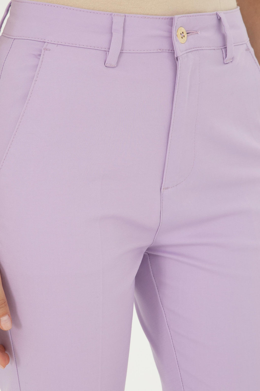 Женские сиреневые брюки из парусины - U.s. polo assn фото 5