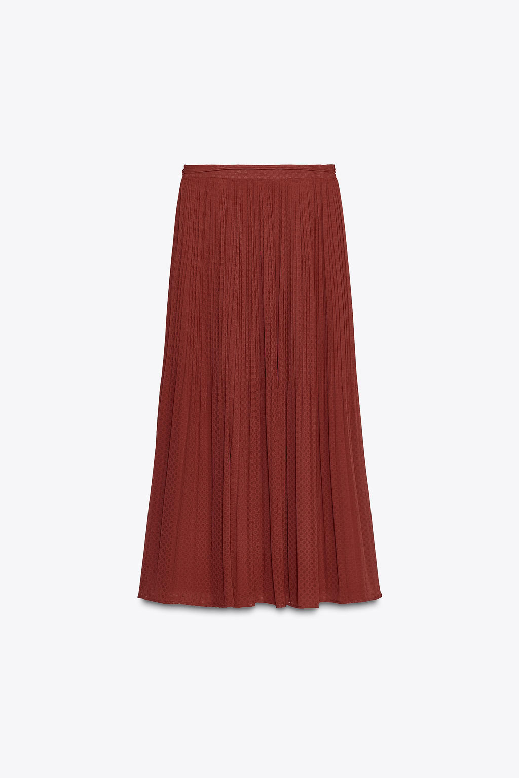 BELTED PLEATED MIDI SKIRT - Zara фото 8