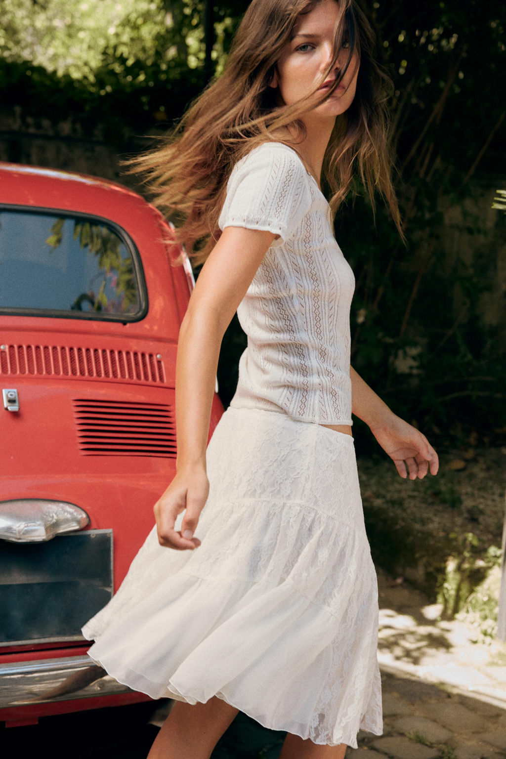 TOP PUNTO POINTELLE / Blanco