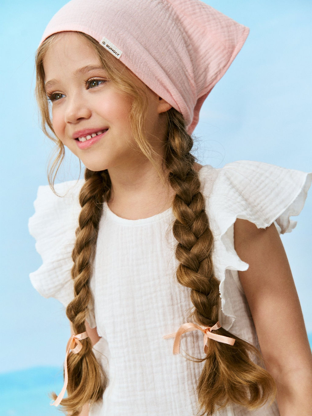 Косынка муслиновая Пудра - Bungly фото 6