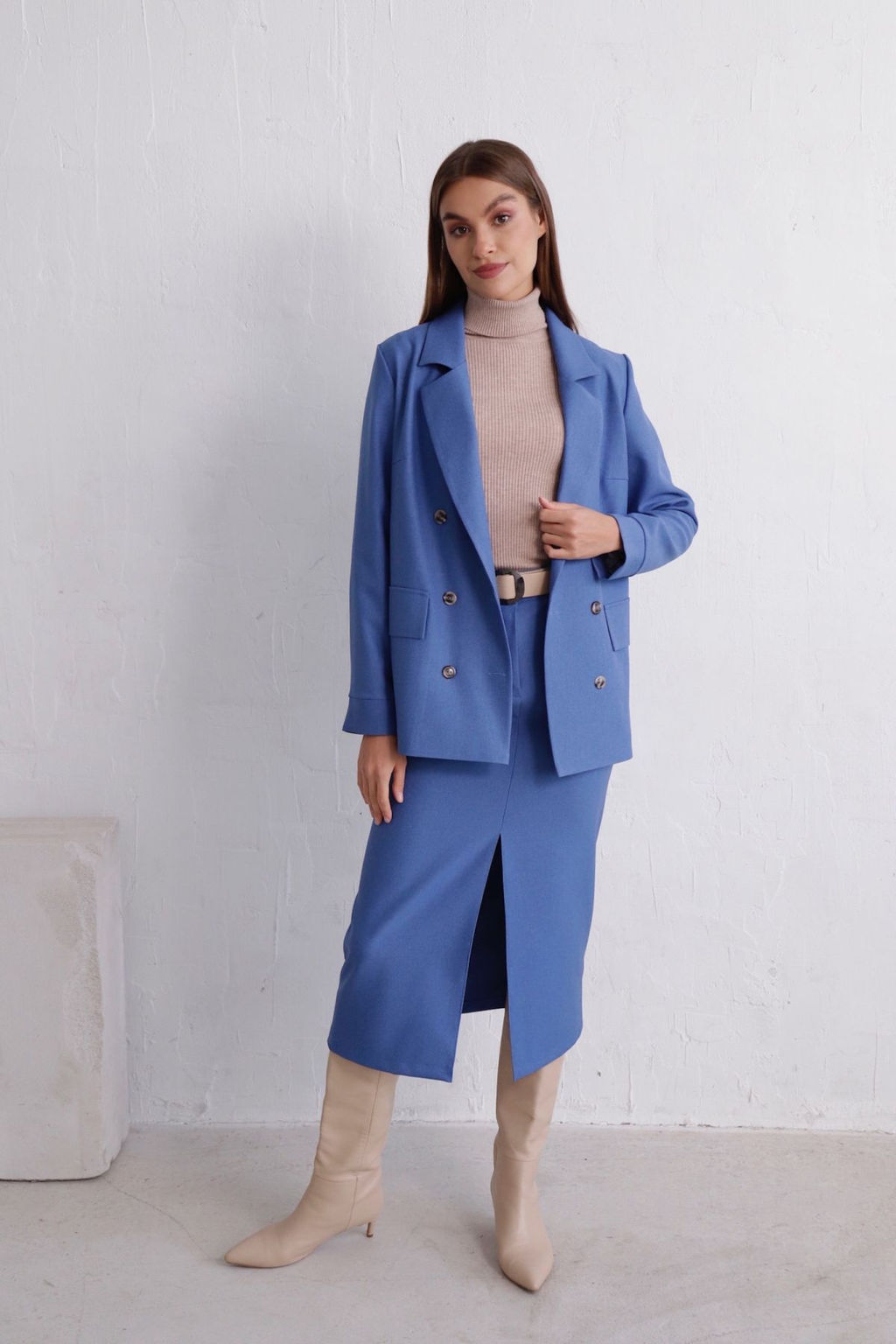 11823 Юбка миди-макси голубая - Martichelli фото 11