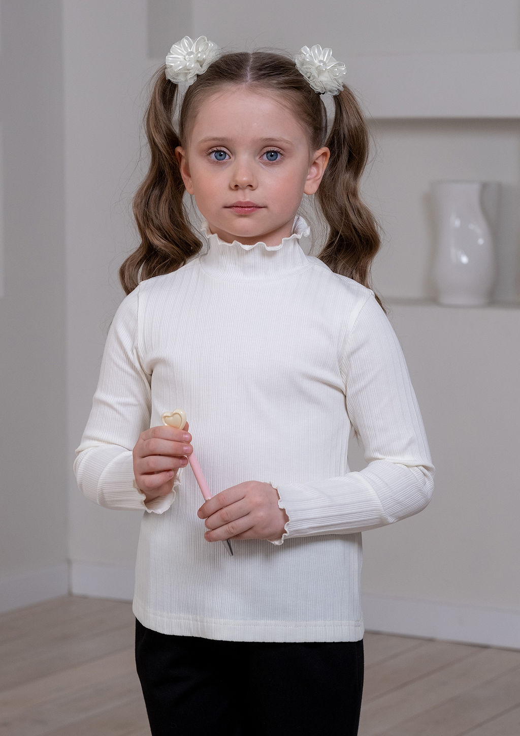 Виола, джемпер трикотажный ванильный/122-60-54