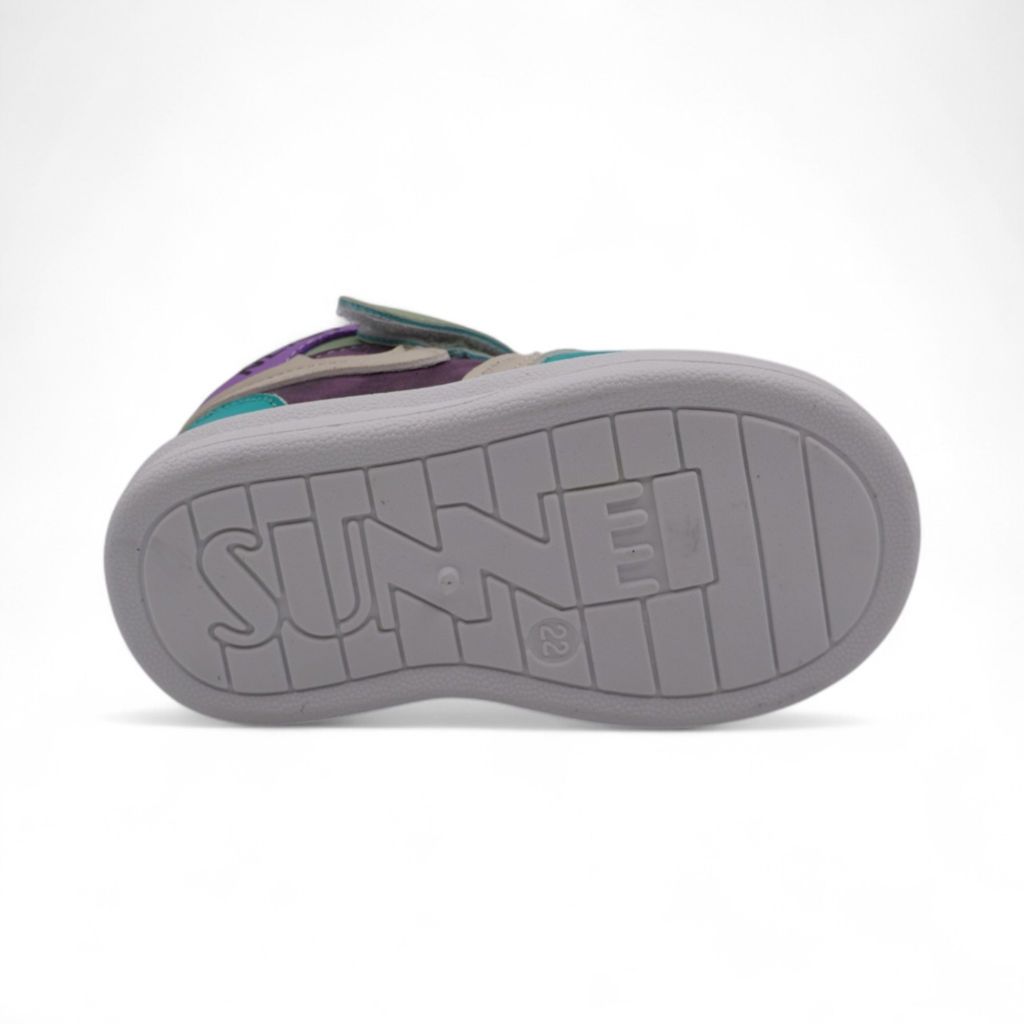 Кроссовки детские высокие 4264 фиолетово зеленые - М+д фото 3