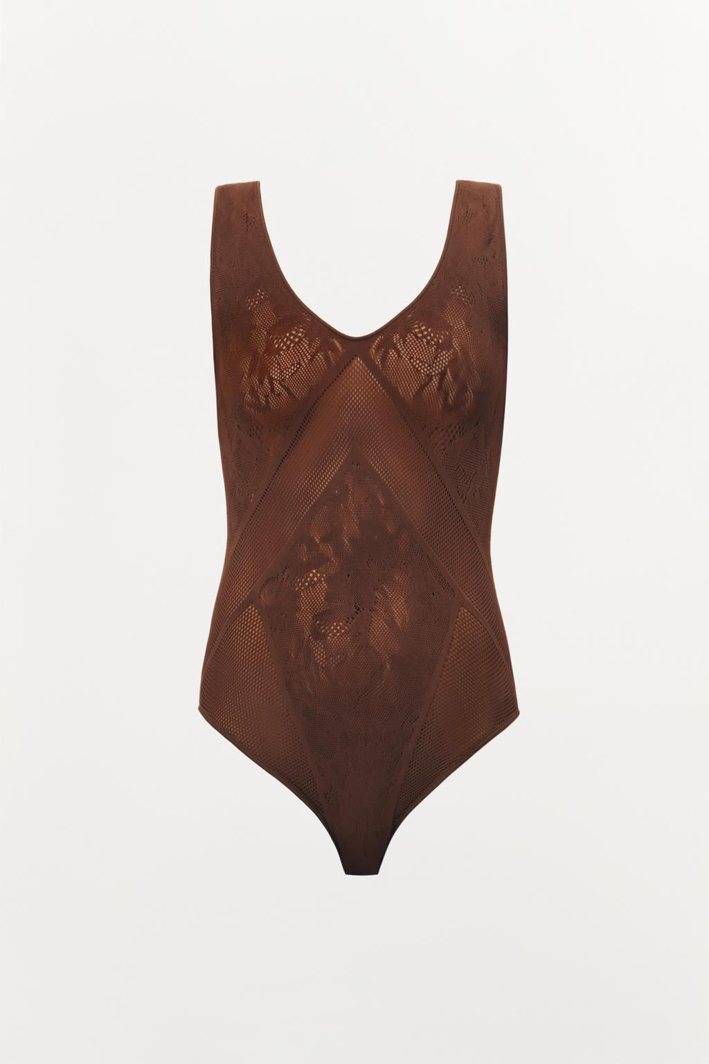 SEAMLESS LACE BODYSUIT - Zara фото 4