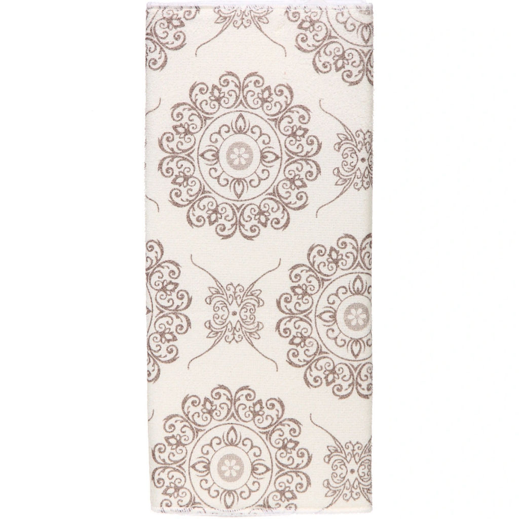 Цена за 2 шт. Коврик для сушки посуды 38*50см "Цветочный узор" бежевый