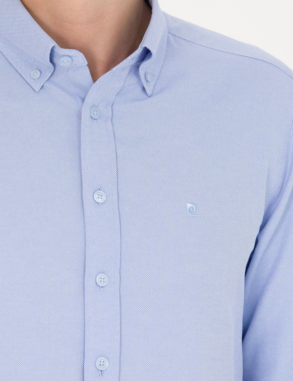 A__k Mavi Slim Fit Uzun Kollu G_mlek