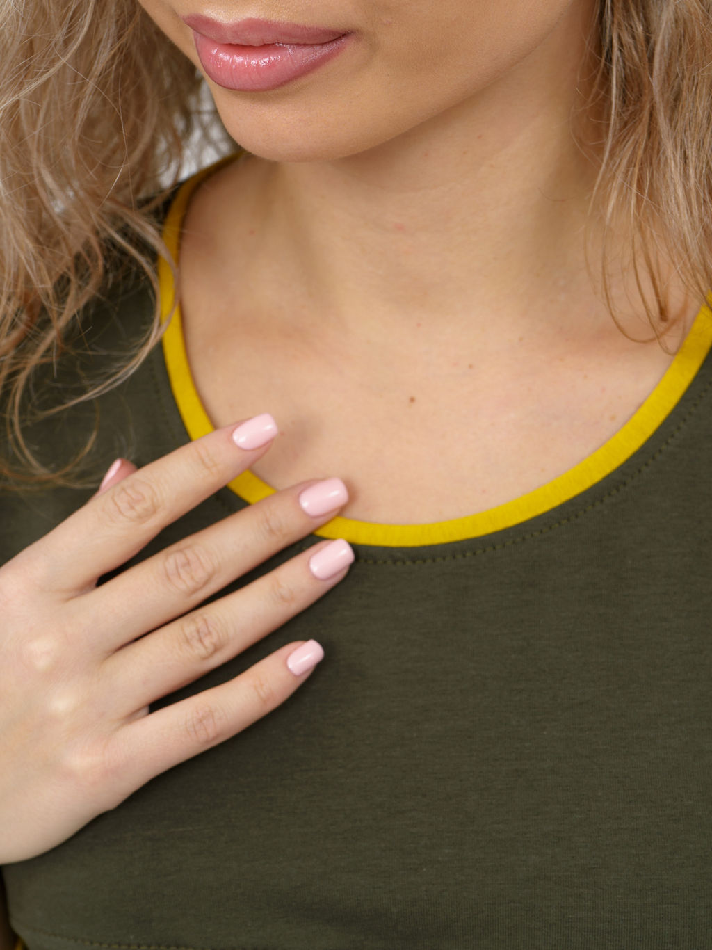 853 Туника "хаки/горчица"