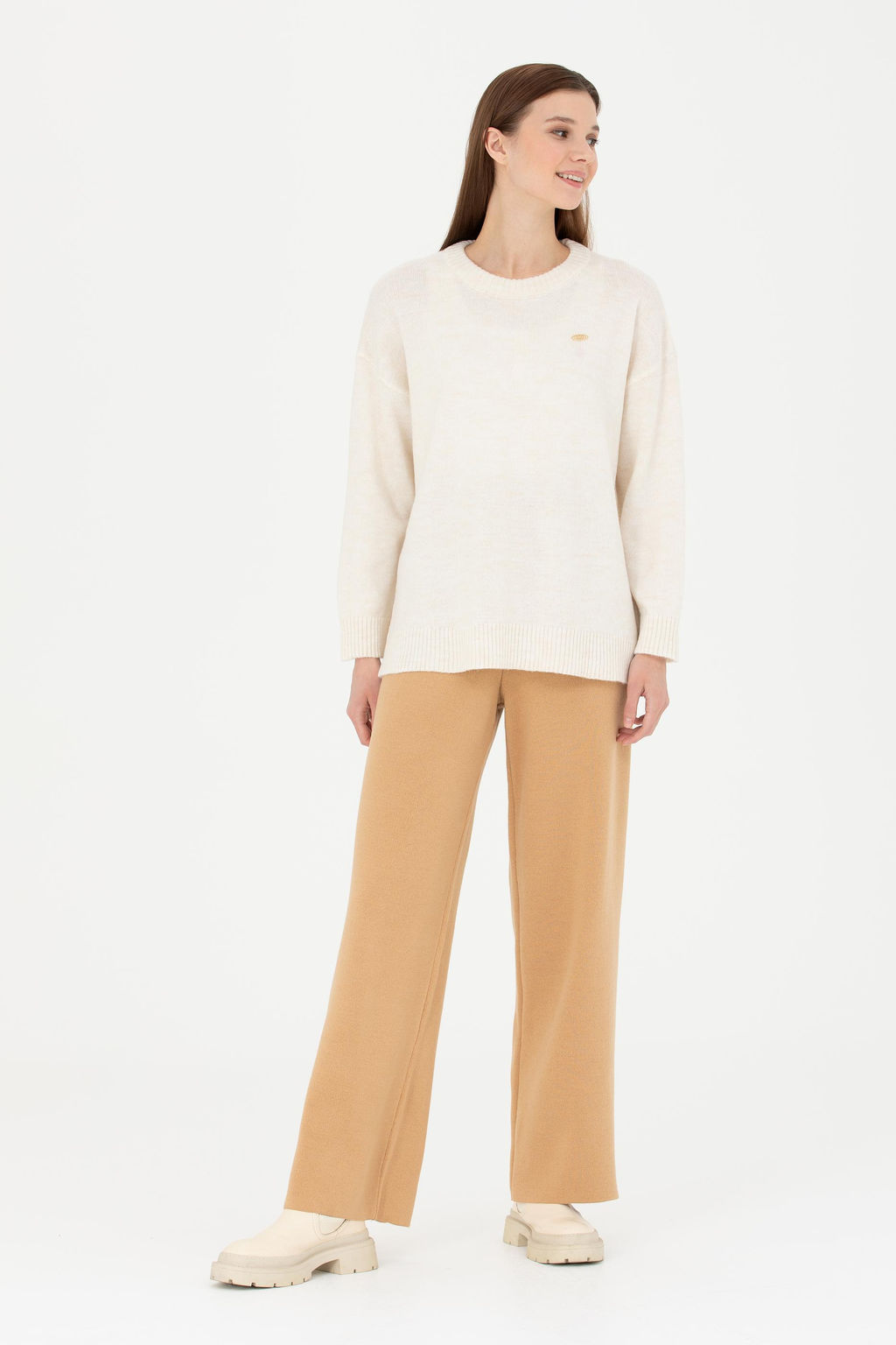 Женский свитер цвета экрю - U.s. polo assn фото 11