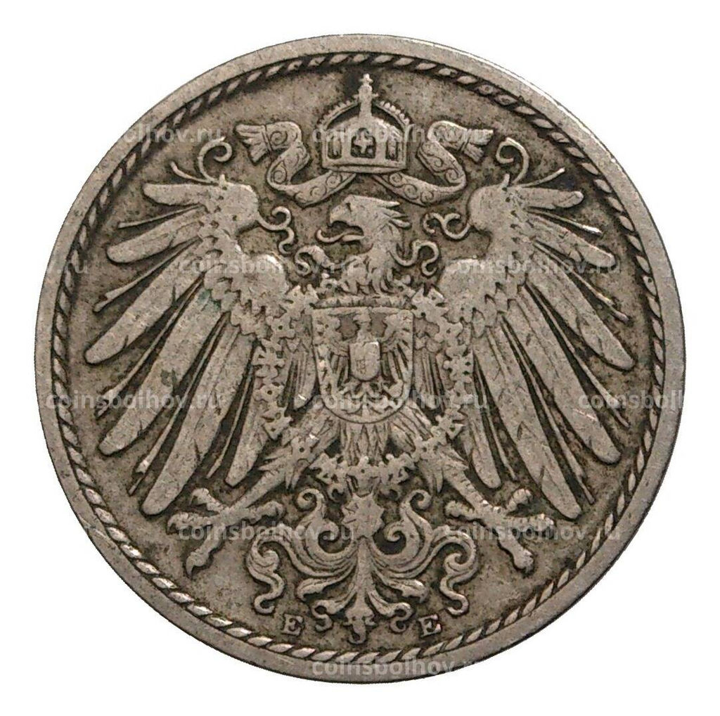 Монета 5 пфеннигов 1902 года Е Германия