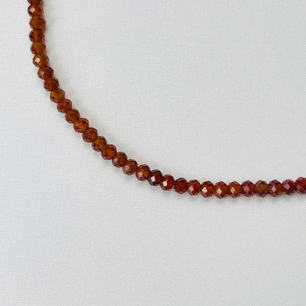 Бусы-чокер из Граната "Спессартин" "градиент" 38 см +