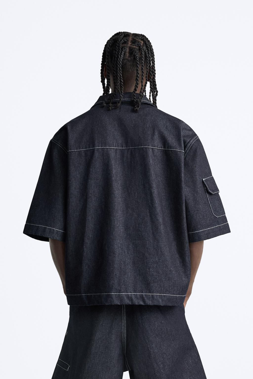 CEPLI OVERSIZE DENIM GOMLEK - Zara фото 3