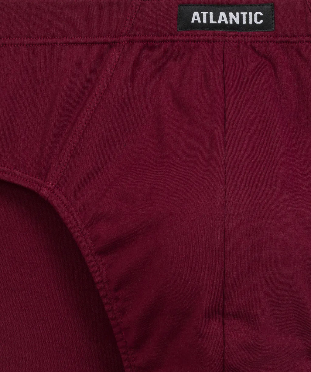 ATLANTIC 3MP-182 Трусы классика Check - набор 3 шт. темно-синий + бургунди + голубой  фото 7