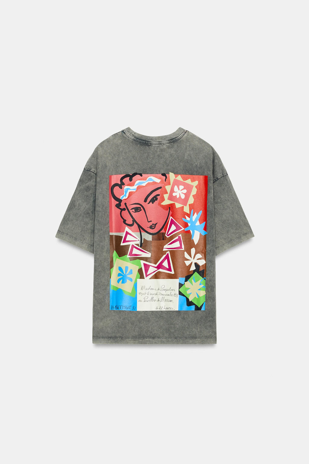 CAMISETA LAVADA HENRI MATISSE / Gris - Zara фото 5