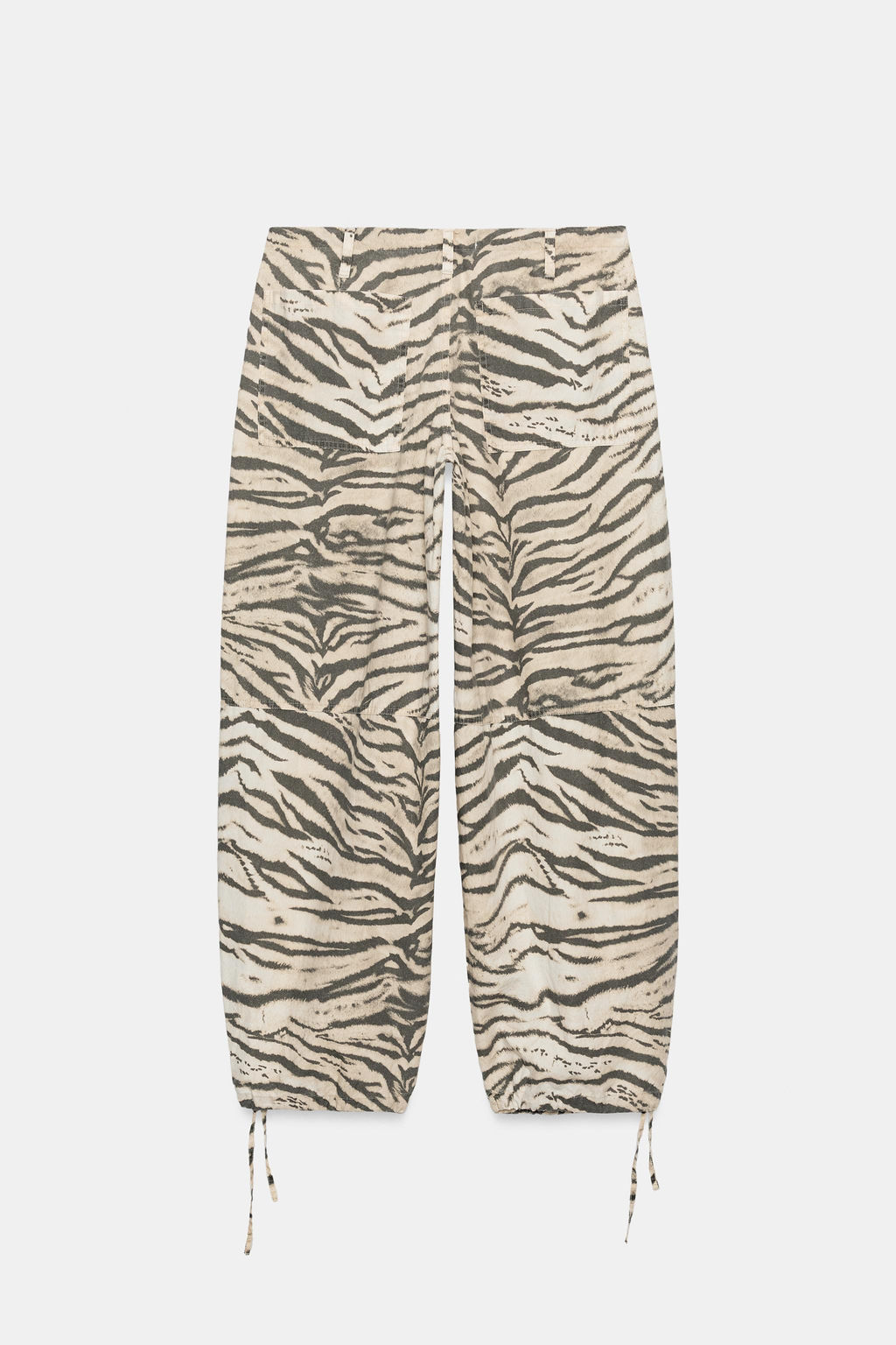 PANTAL?N ANCHO CORDONES ESTAMPADO ANIMAL / tigre - Zara фото 8