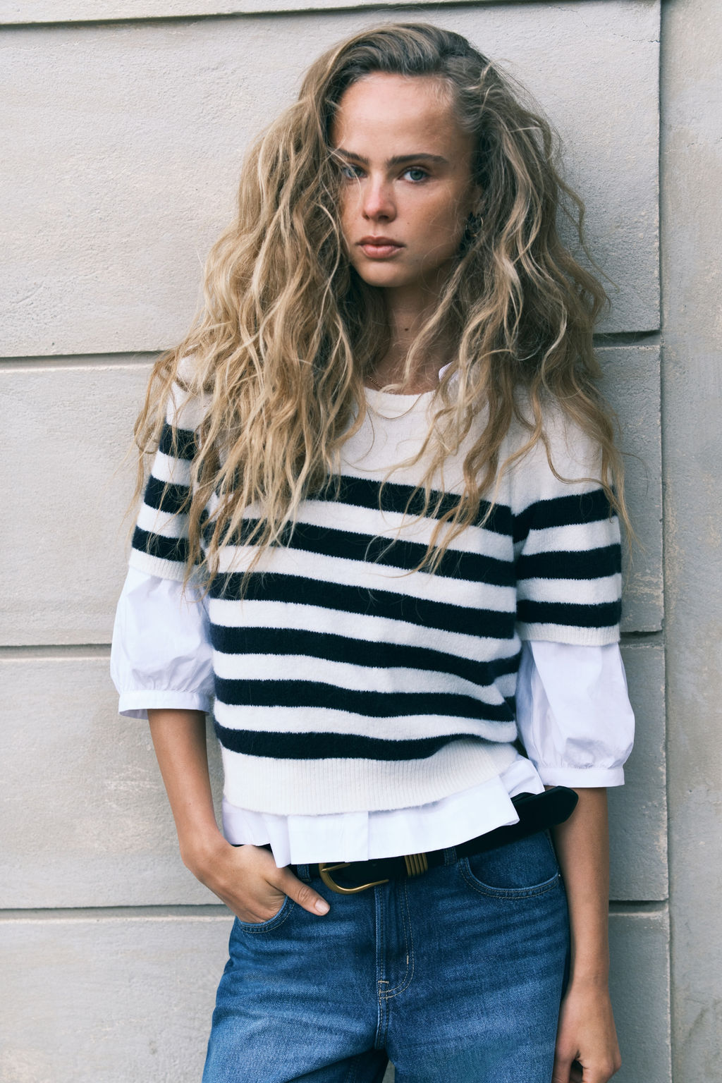 Top de punto con manga puffy - H&m фото 4