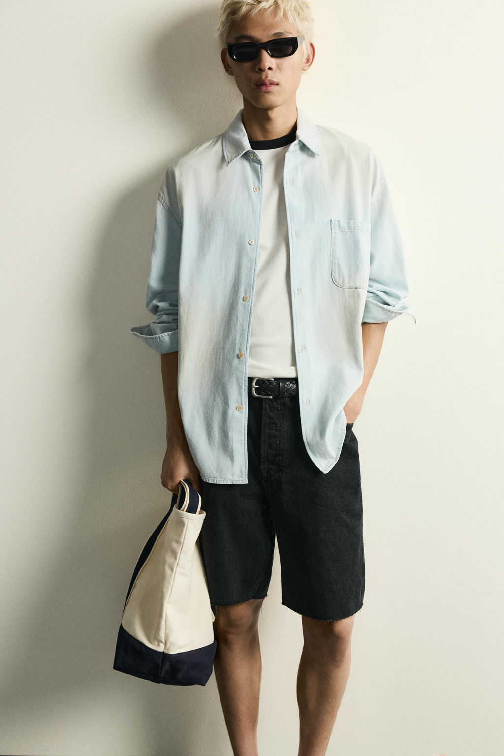BERMUDA DENIM STRAIGHT FIT / Negro - Zara фото 5