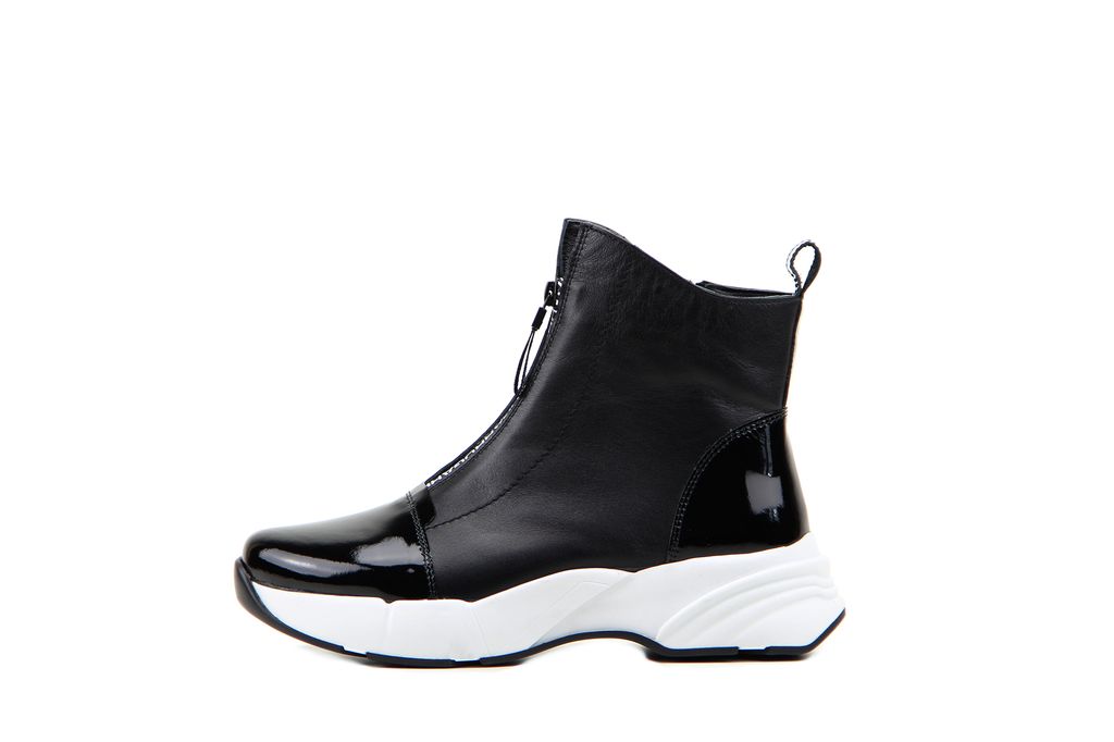 Ботинки EDART 330.L.2021w.black+lacq/мех