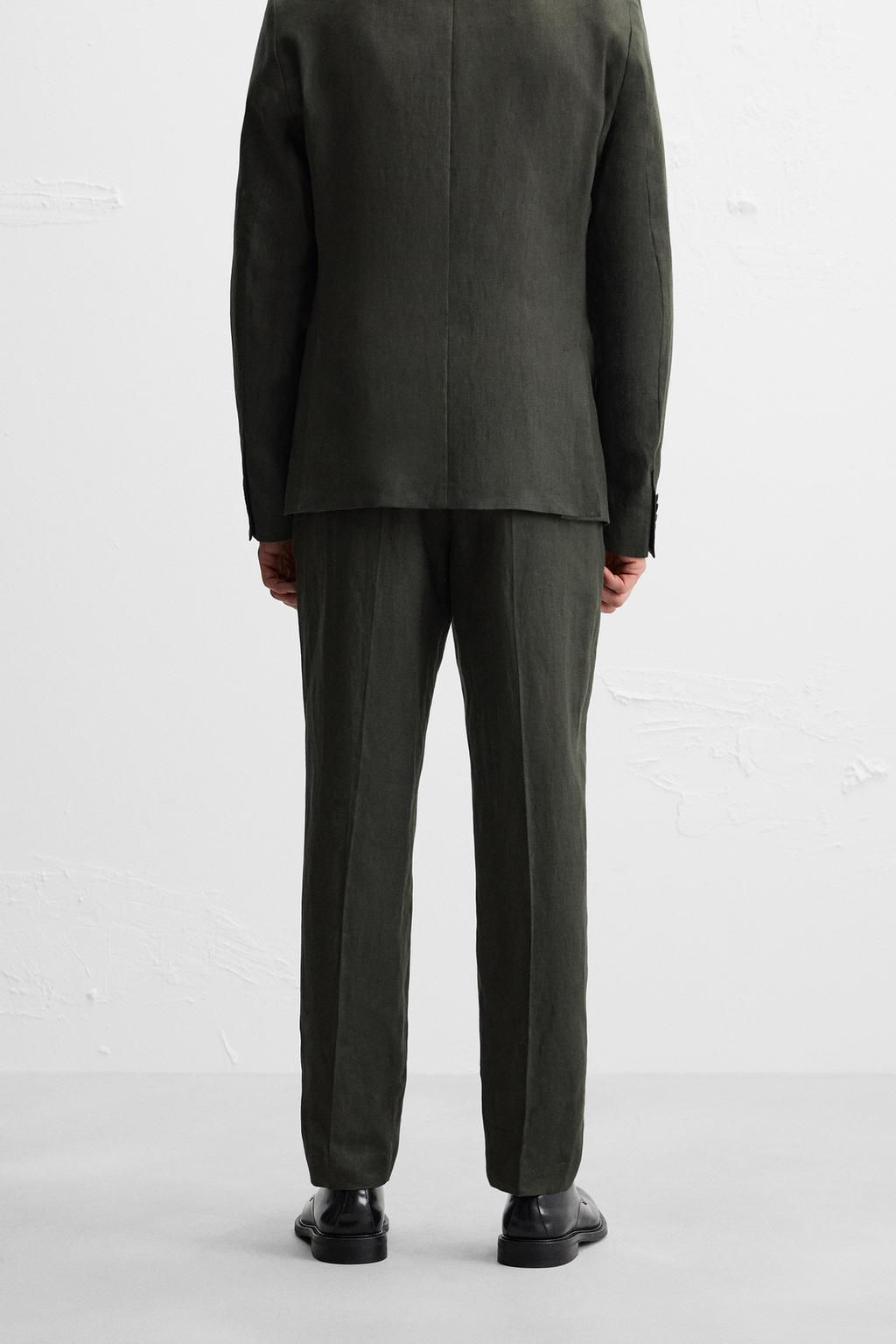 100% LINEN SUIT TROUSERS - Zara фото 3