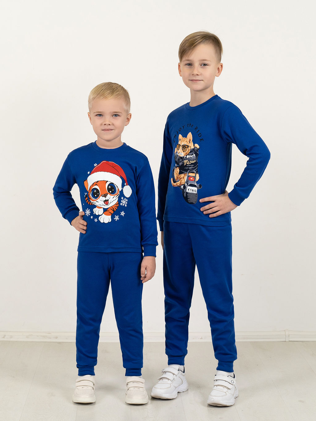 Пижама детская синяя тигренок