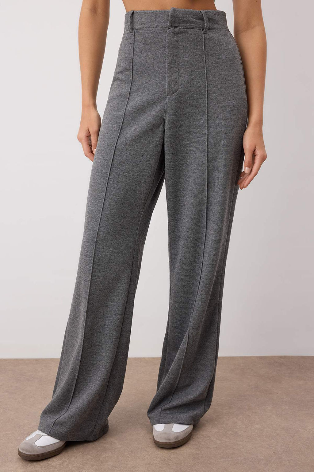 Wardrobe Essentials Antrasit Premium Straight Esnek Orme Pantolon | TWOAW26PL00024 - Trendyolmilla фото 3