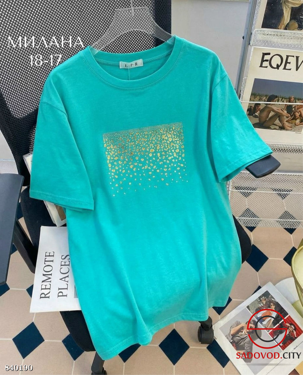 Футболка со стразами и рисунком - Bruno фото 3