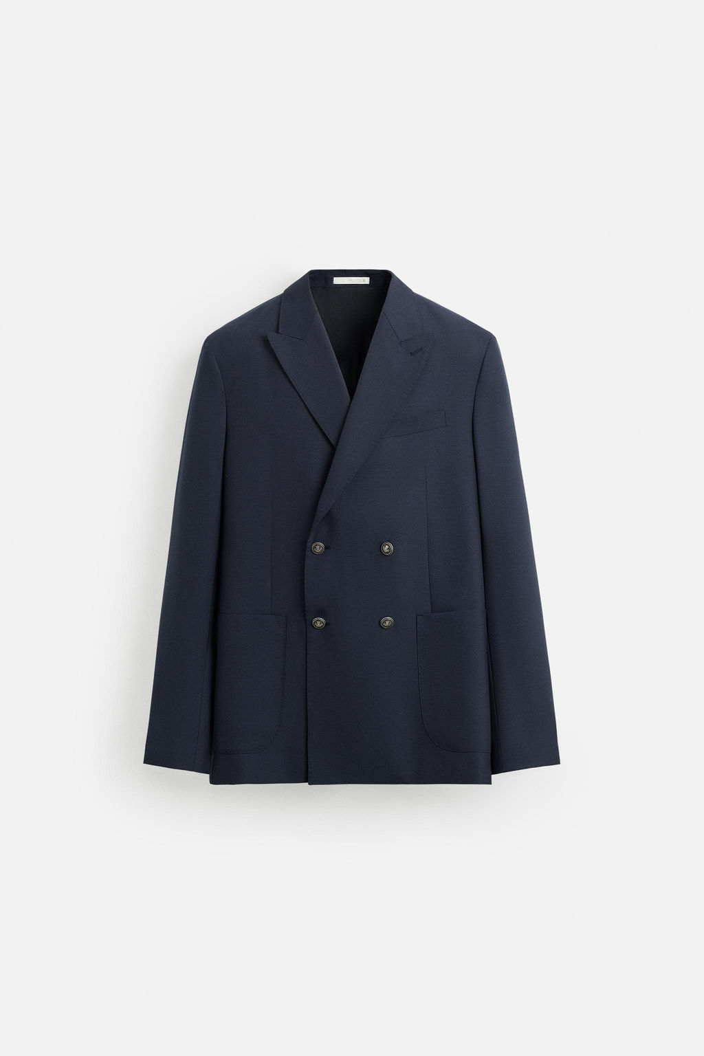 DOUBLE-BREASTED WOOL BLEND BLAZER - Zara фото 8