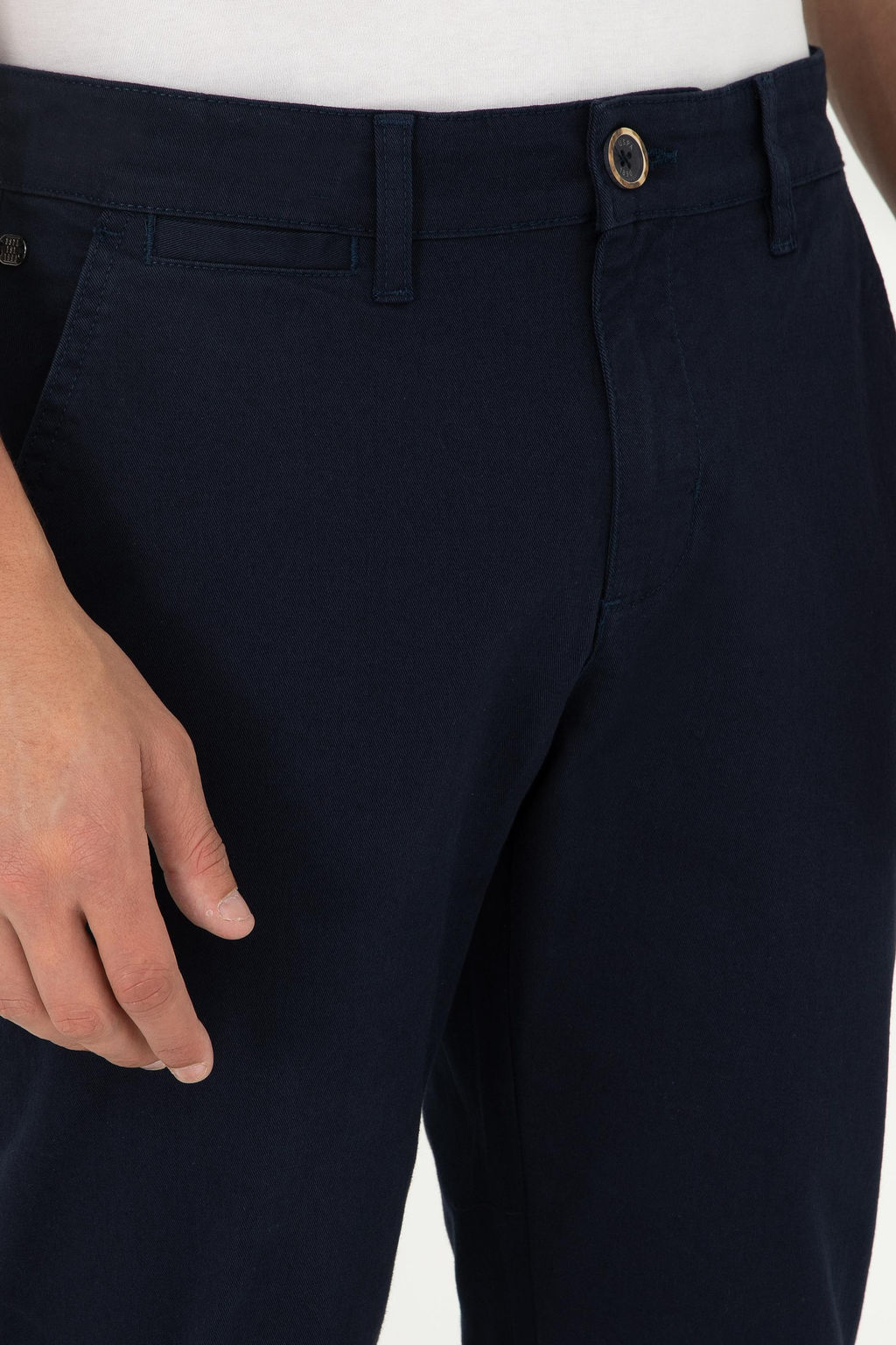 Мужские темно-синие брюки из плотной ткани/чиносы - U.s. polo assn фото 5