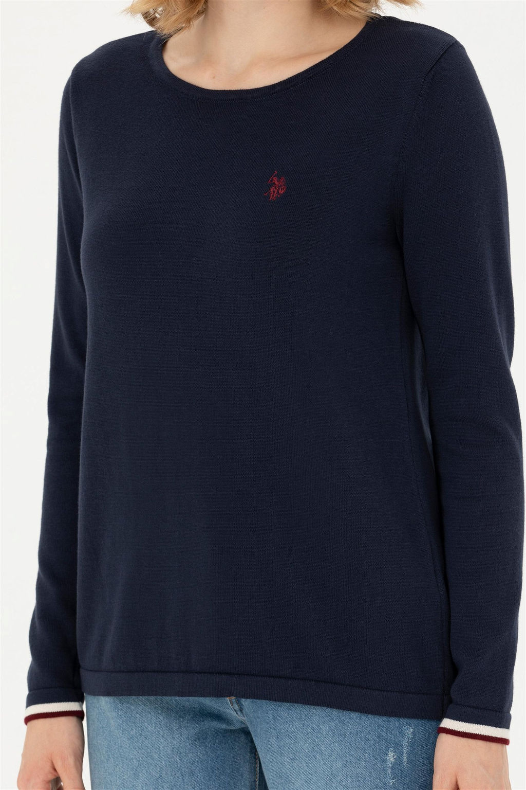 Женский темно-синий свитер - U.s. polo assn фото 6