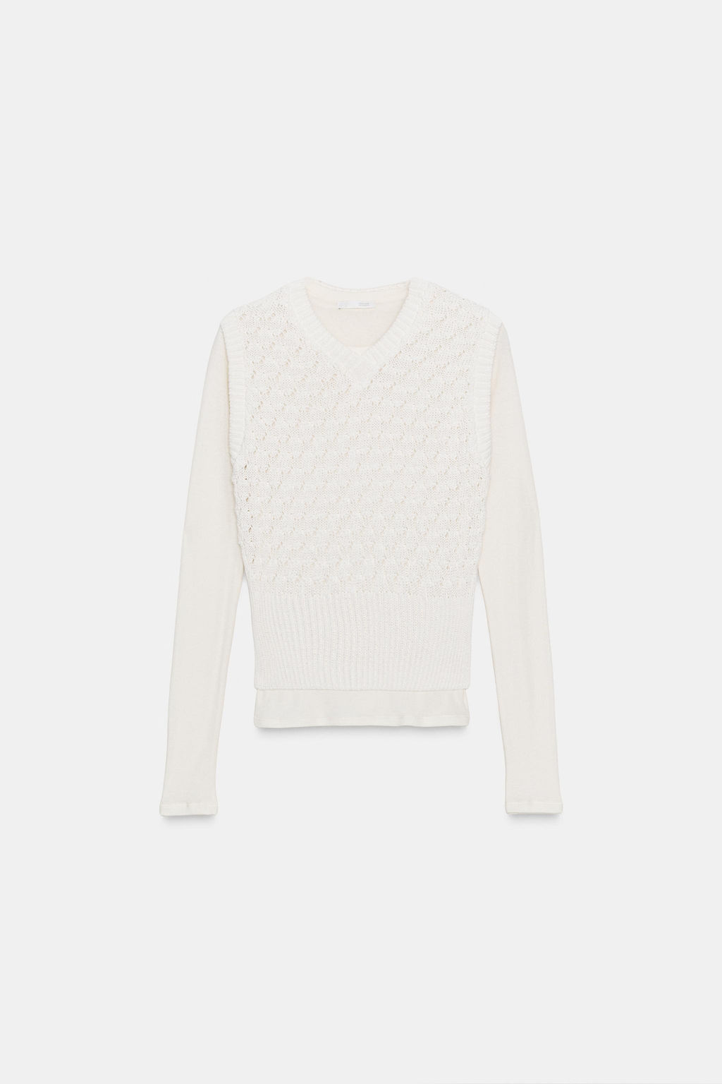 JUMPER WITH WAISTCOAT DETAIL - Zara фото 5