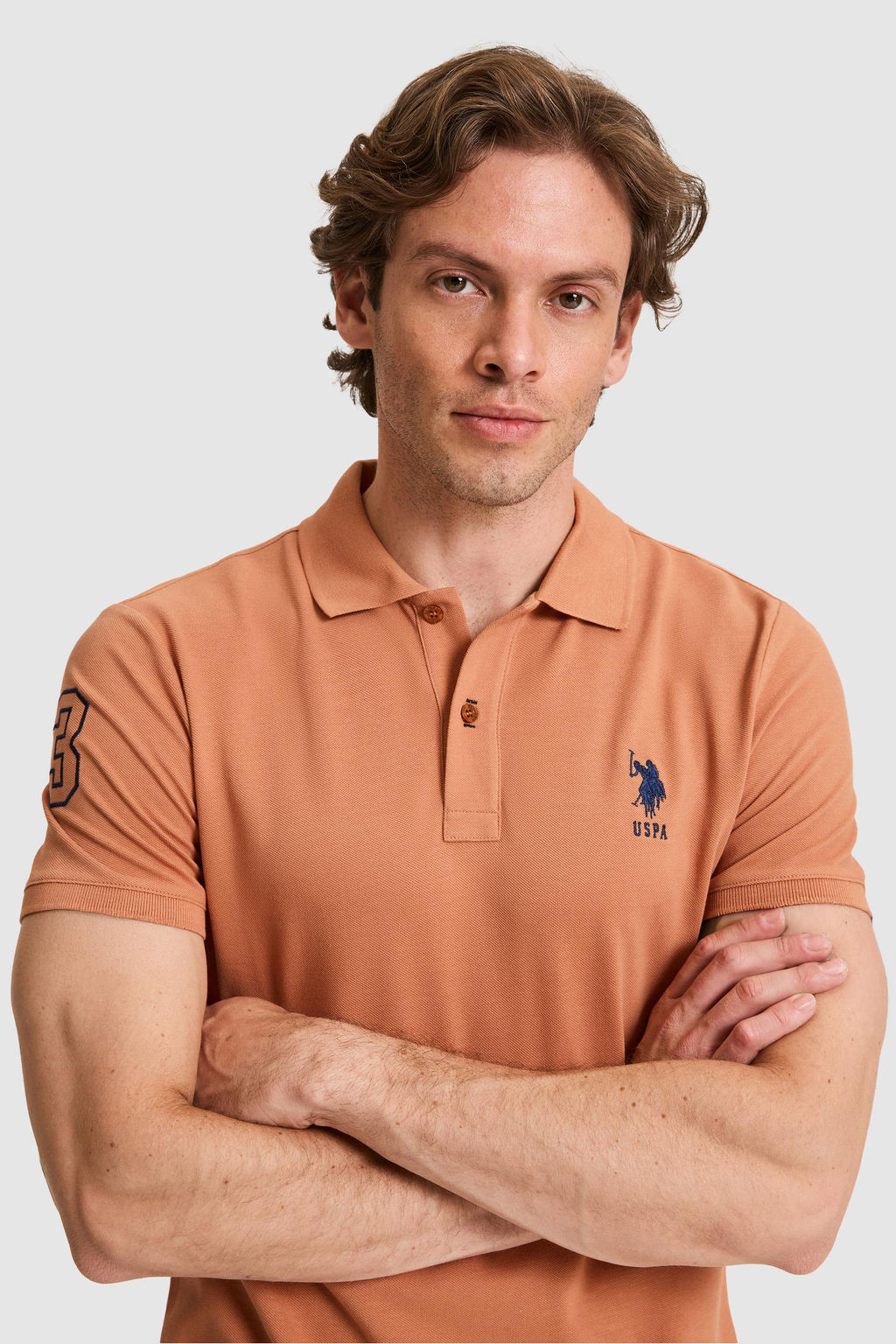 Erkek Slim Fit Polo Yaka G_l Kurusu Basic Ti__rt - U.s. polo assn фото 2