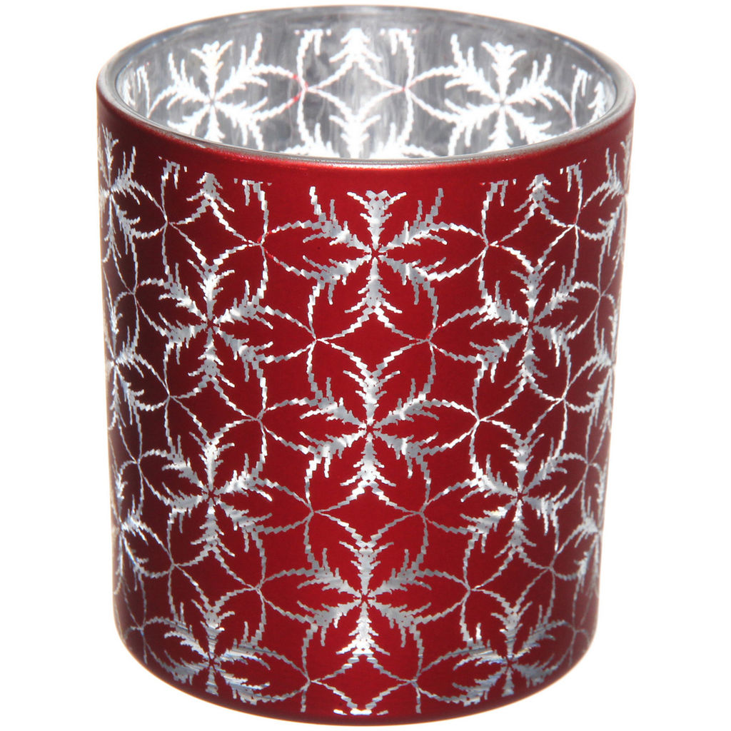 Цена за 4 шт. Подсвечник "Фантазия" 7*7,8 см, Красный