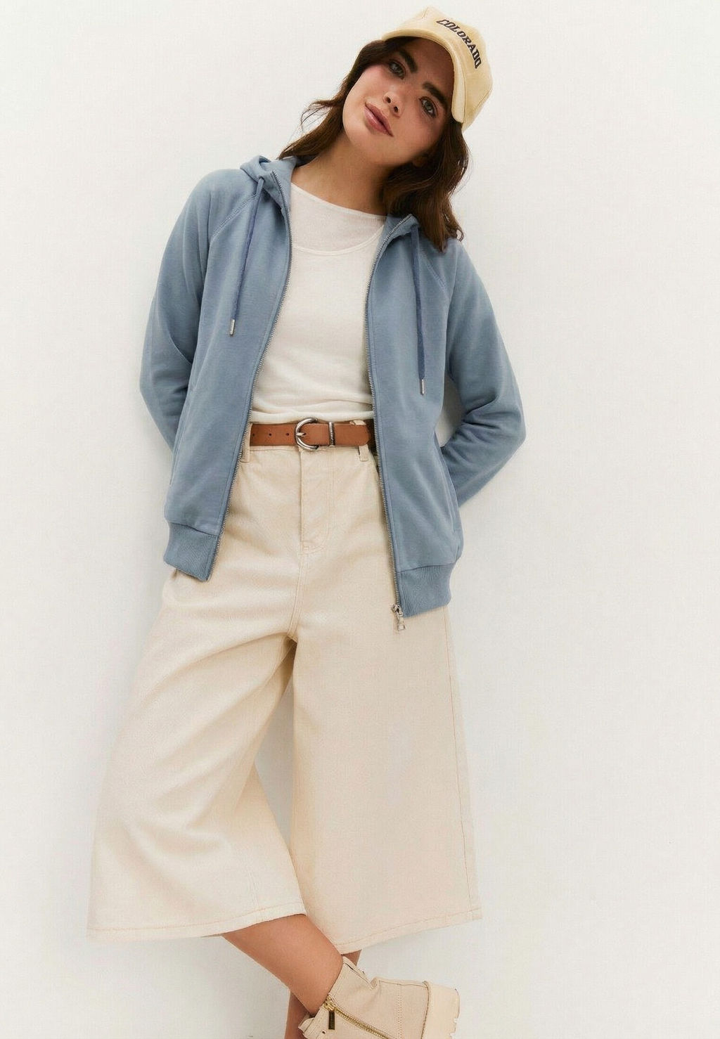 Толстовка женская 25234-532 футер серо-голубой