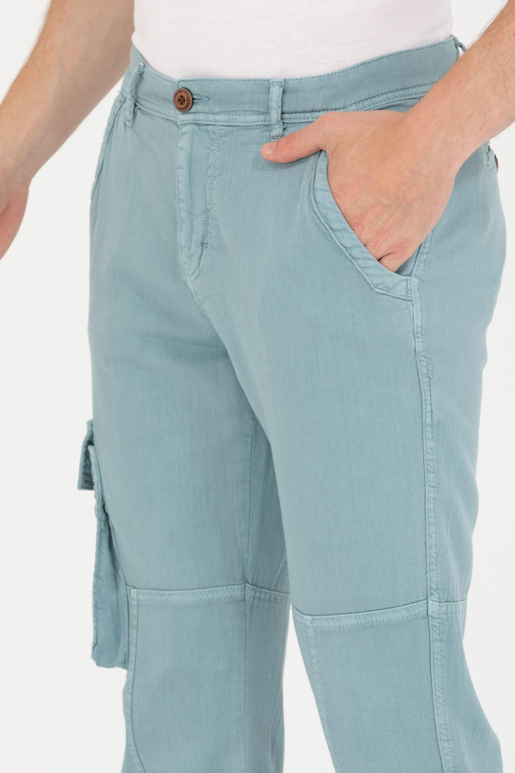 Мужские брюки из плотной ткани мятного цвета - U.s. polo assn фото 6
