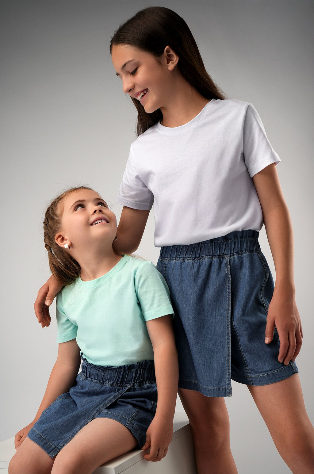 Джинсовая юбка-шорты для девочки Happyfox - Happy fox фото 7