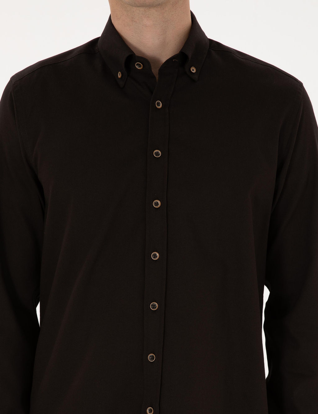 Koyu Kahverengi Regular Fit Uzun Kollu G_mlek - Pierre cardin фото 6