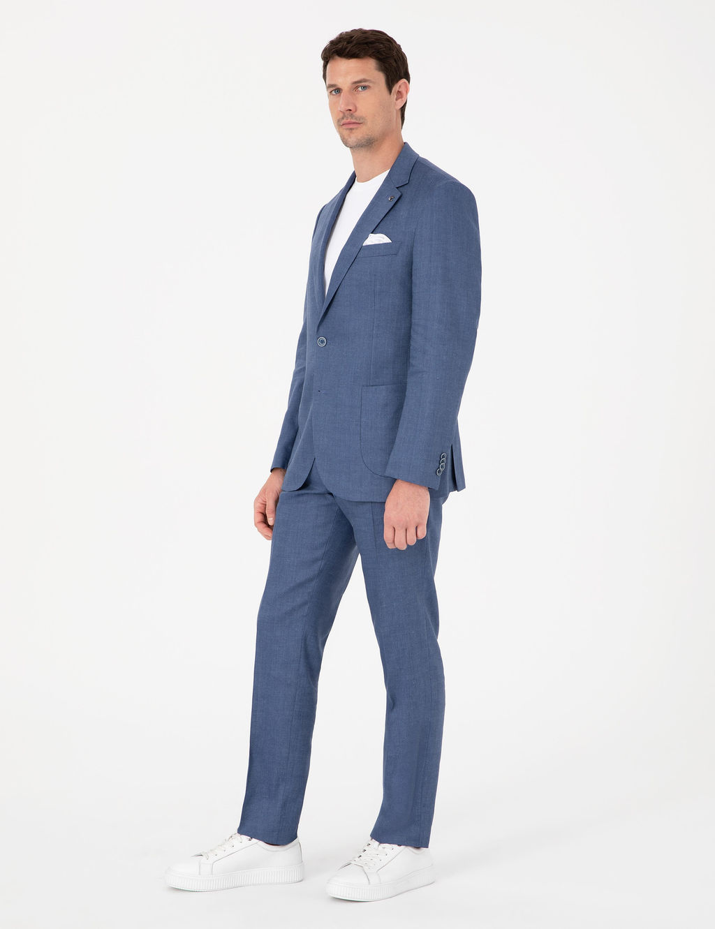 Костюм Cacharel Slim Fit индиго из льна