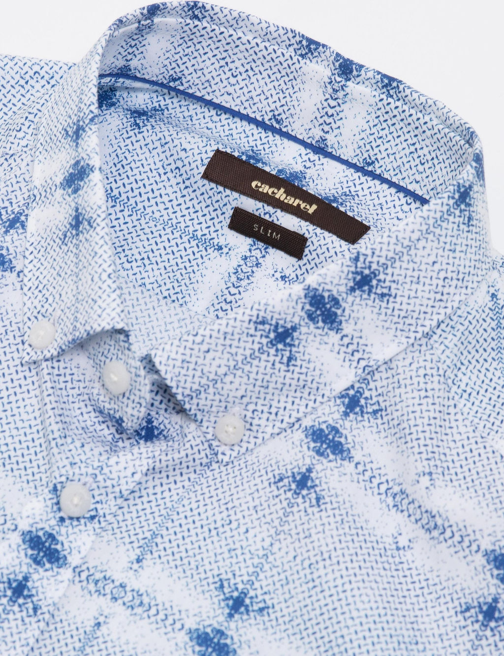 Рубашка приталенного кроя с длинным рукавом цвета индиго - Cacharel фото 2