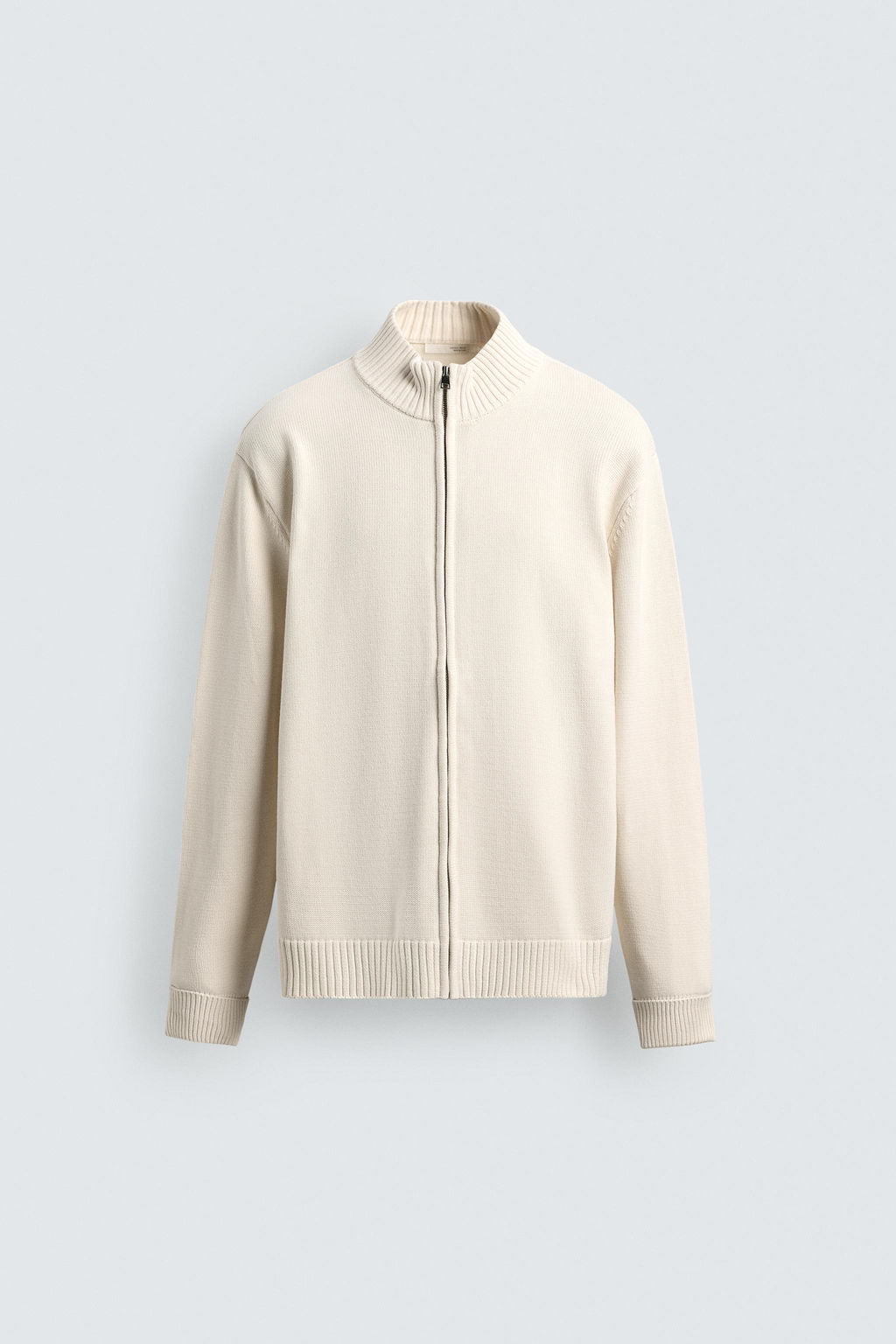 CHAQUETA PUNTO CREMALLERA / Blanco roto - Zara фото 7