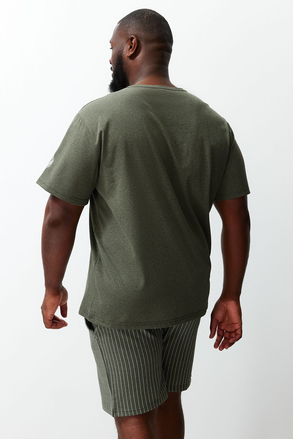 TRENDYOL MAN Buyuk Beden Bordo Regular Fit Rahat Bask?l? Sortlu Pijama Tak?m? TMNSS23PT00014 - Trendyolmilla фото 5